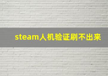 steam人机验证刷不出来