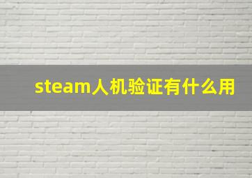 steam人机验证有什么用