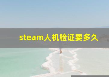 steam人机验证要多久