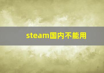 steam国内不能用