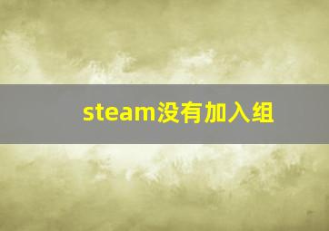 steam没有加入组