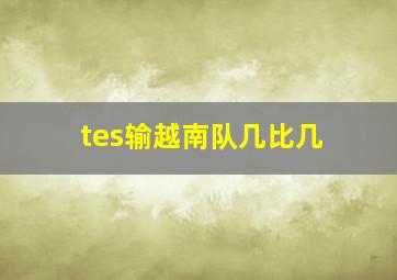 tes输越南队几比几