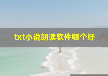 txt小说朗读软件哪个好