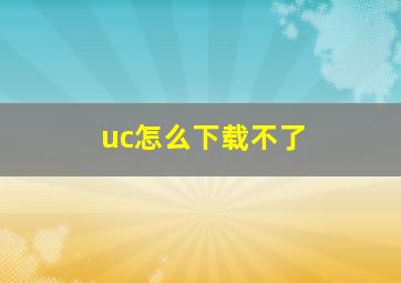 uc怎么下载不了