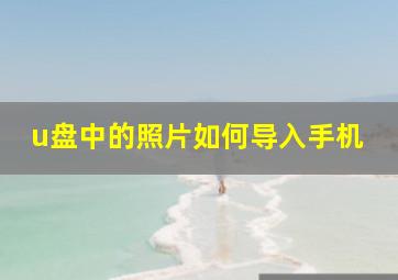 u盘中的照片如何导入手机