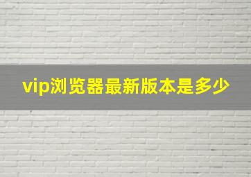 vip浏览器最新版本是多少