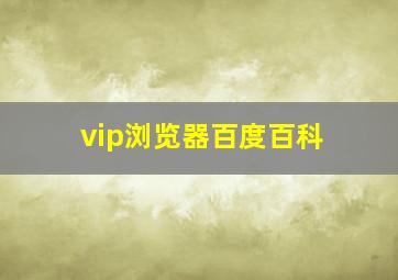 vip浏览器百度百科