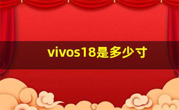 vivos18是多少寸