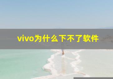 vivo为什么下不了软件