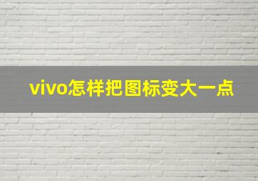 vivo怎样把图标变大一点