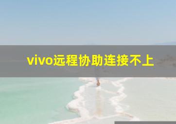 vivo远程协助连接不上