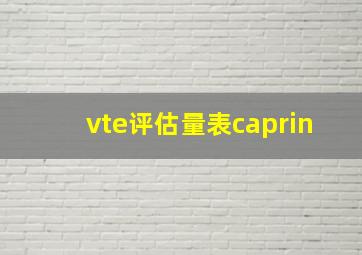 vte评估量表caprin