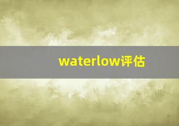 waterlow评估