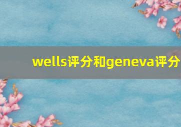 wells评分和geneva评分