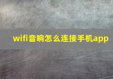 wifi音响怎么连接手机app