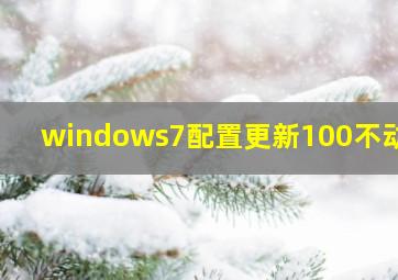 windows7配置更新100不动了