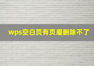 wps空白页有页眉删除不了