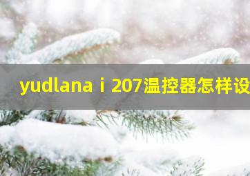 yudlanaⅰ207温控器怎样设置