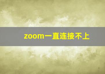 zoom一直连接不上