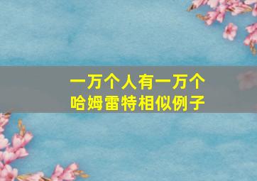 一万个人有一万个哈姆雷特相似例子