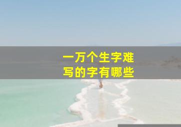 一万个生字难写的字有哪些