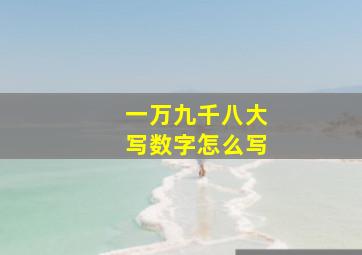 一万九千八大写数字怎么写