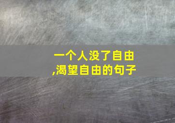 一个人没了自由,渴望自由的句子