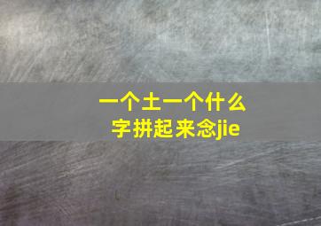 一个土一个什么字拼起来念jie