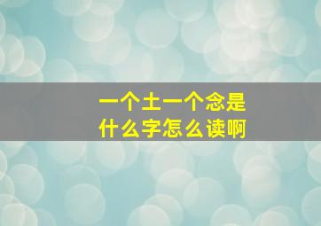 一个土一个念是什么字怎么读啊