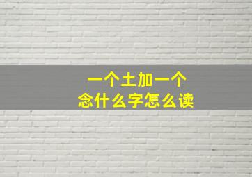 一个土加一个念什么字怎么读