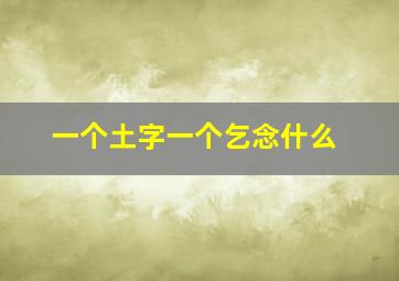 一个土字一个乞念什么