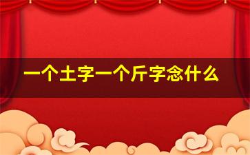 一个土字一个斤字念什么