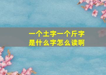 一个土字一个斤字是什么字怎么读啊