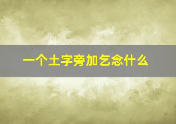 一个土字旁加乞念什么