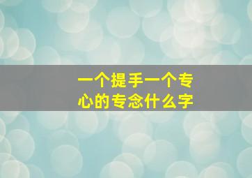 一个提手一个专心的专念什么字