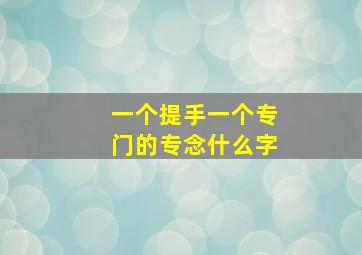 一个提手一个专门的专念什么字