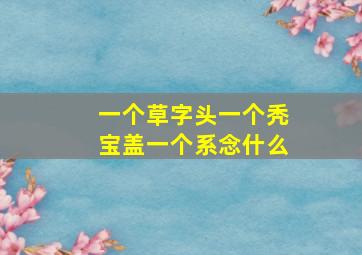 一个草字头一个秃宝盖一个系念什么