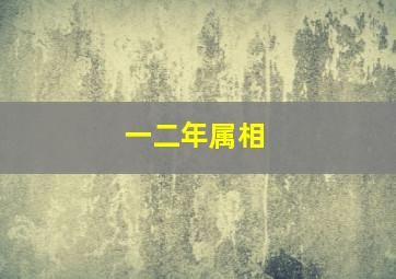 一二年属相