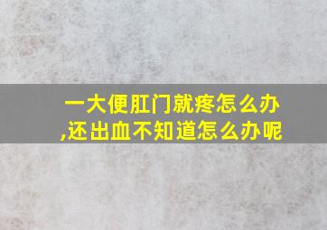 一大便肛门就疼怎么办,还出血不知道怎么办呢