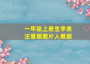 一年级上册生字表注音版图片人教版