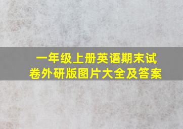 一年级上册英语期末试卷外研版图片大全及答案