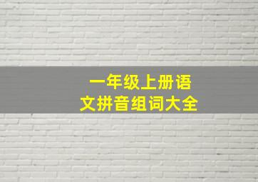 一年级上册语文拼音组词大全