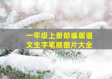 一年级上册部编版语文生字笔顺图片大全