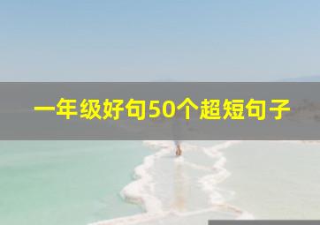 一年级好句50个超短句子