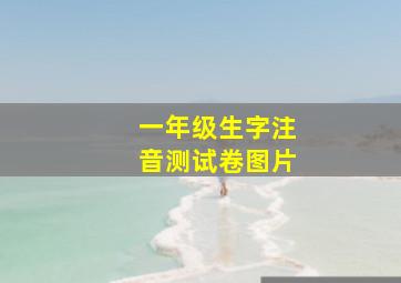 一年级生字注音测试卷图片