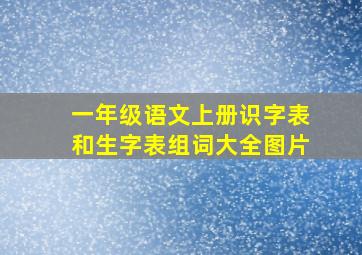 一年级语文上册识字表和生字表组词大全图片