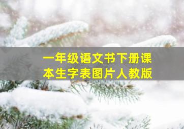 一年级语文书下册课本生字表图片人教版