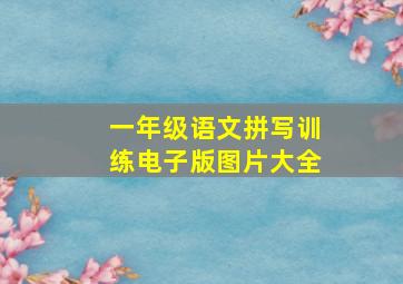 一年级语文拼写训练电子版图片大全