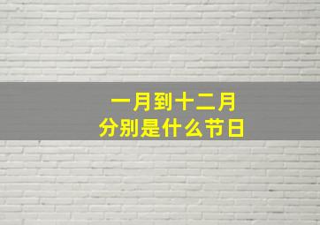 一月到十二月分别是什么节日