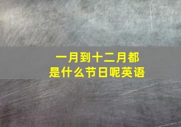 一月到十二月都是什么节日呢英语